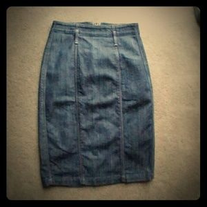7 For All Mankind pencil skirt jean skirt